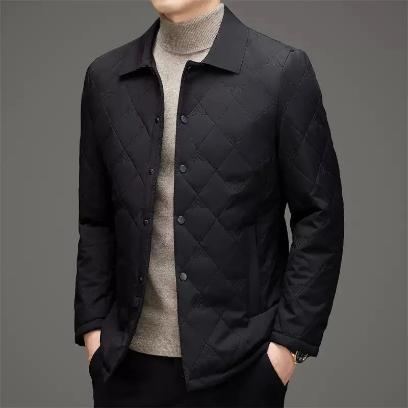 Autumn and Winter Fashion Trend Solid Color Thickened Warm Cotton Clothing Men's Casual Loose Sports Windproof Large Size Coat