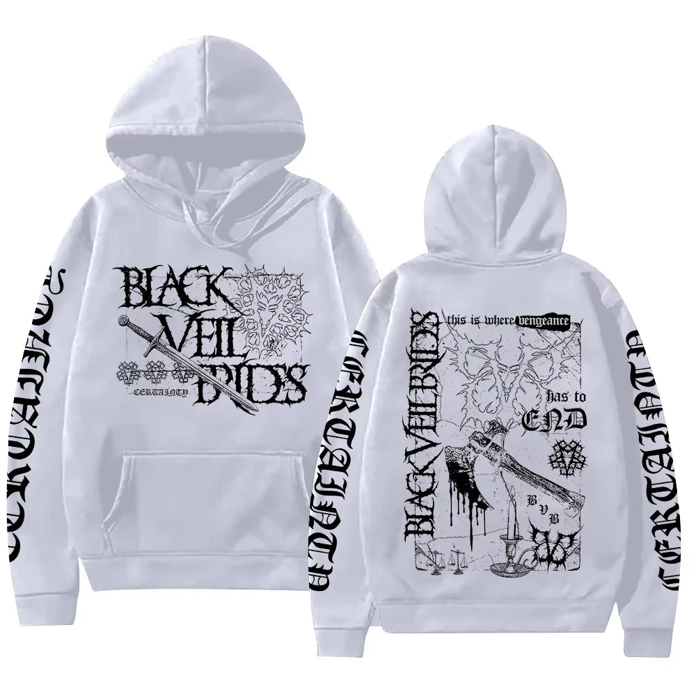 Black Veil Brides Rock Band Poster Graphic Print Hoodie Men Women Streetwear Fashion Sweatshirts Wommen Men Oversized Pullover