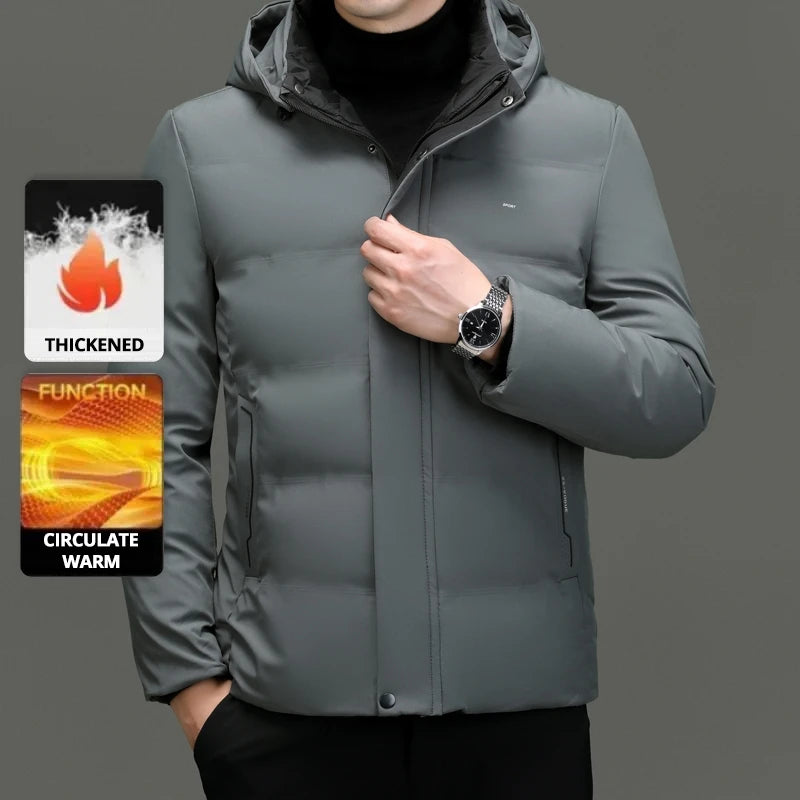 Coat Parka Winter Hooded Top Grade Thicken Fashion Hooded Winter Warm Outerwear Designer Business Parka Coat Mens Newest Jacket Windbreaker