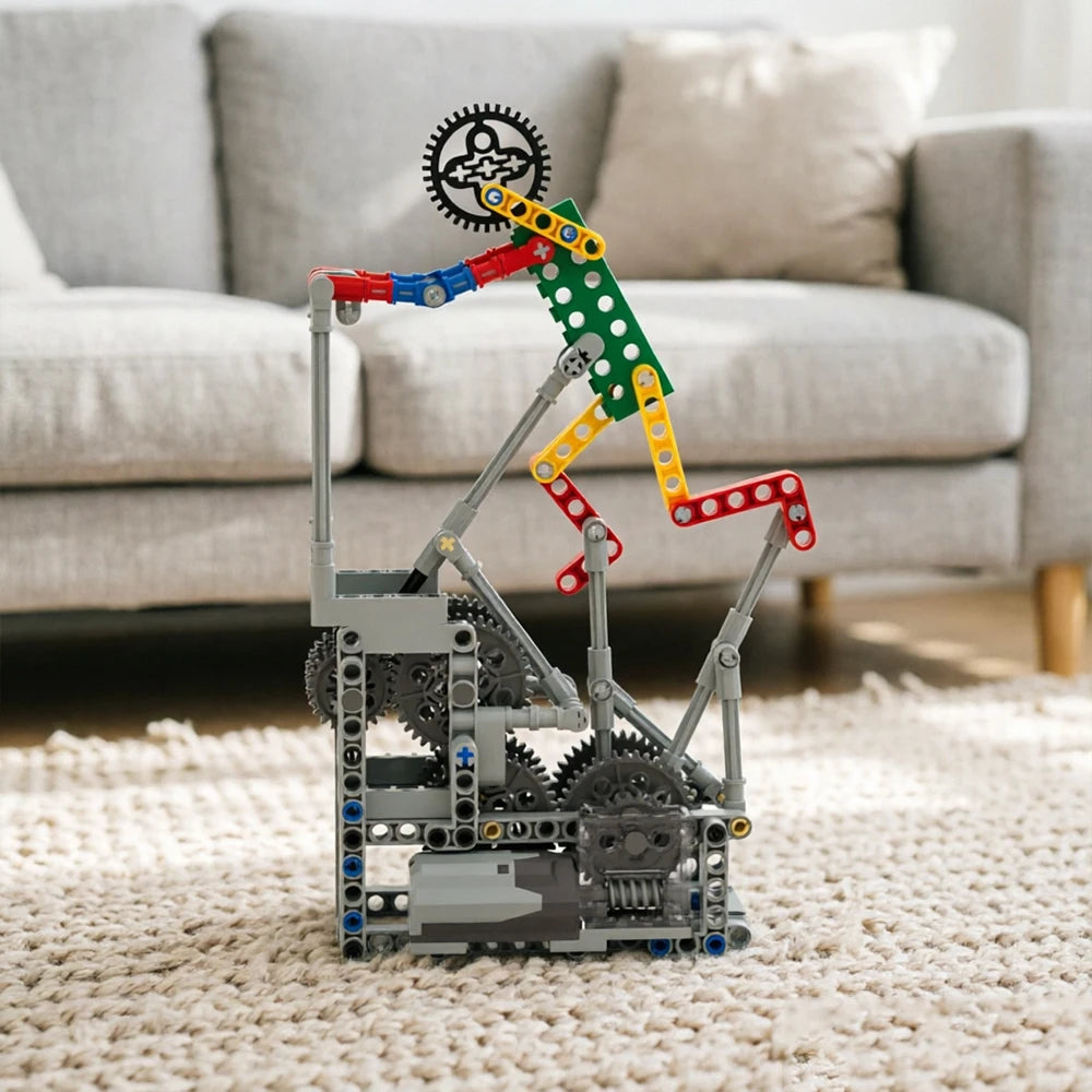 Modern MOC Tech Toy - Articulated Worker Mechanism Building Set, Combines Functionality & Aesthetic Appeal