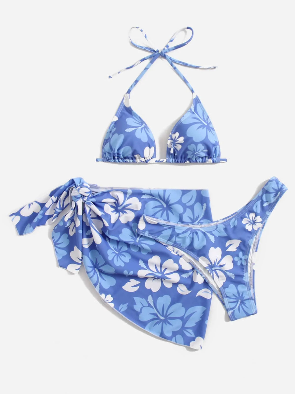 European and American Sexy Swimsuit Skirt Bikini Three-Piece Set