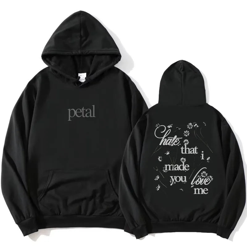 Hate That I Made You Love Me Hoodies Ariana Grande Petal Design Sweatshirt Long Sleeve Fashion Hooded Pullovers Graphic Merch