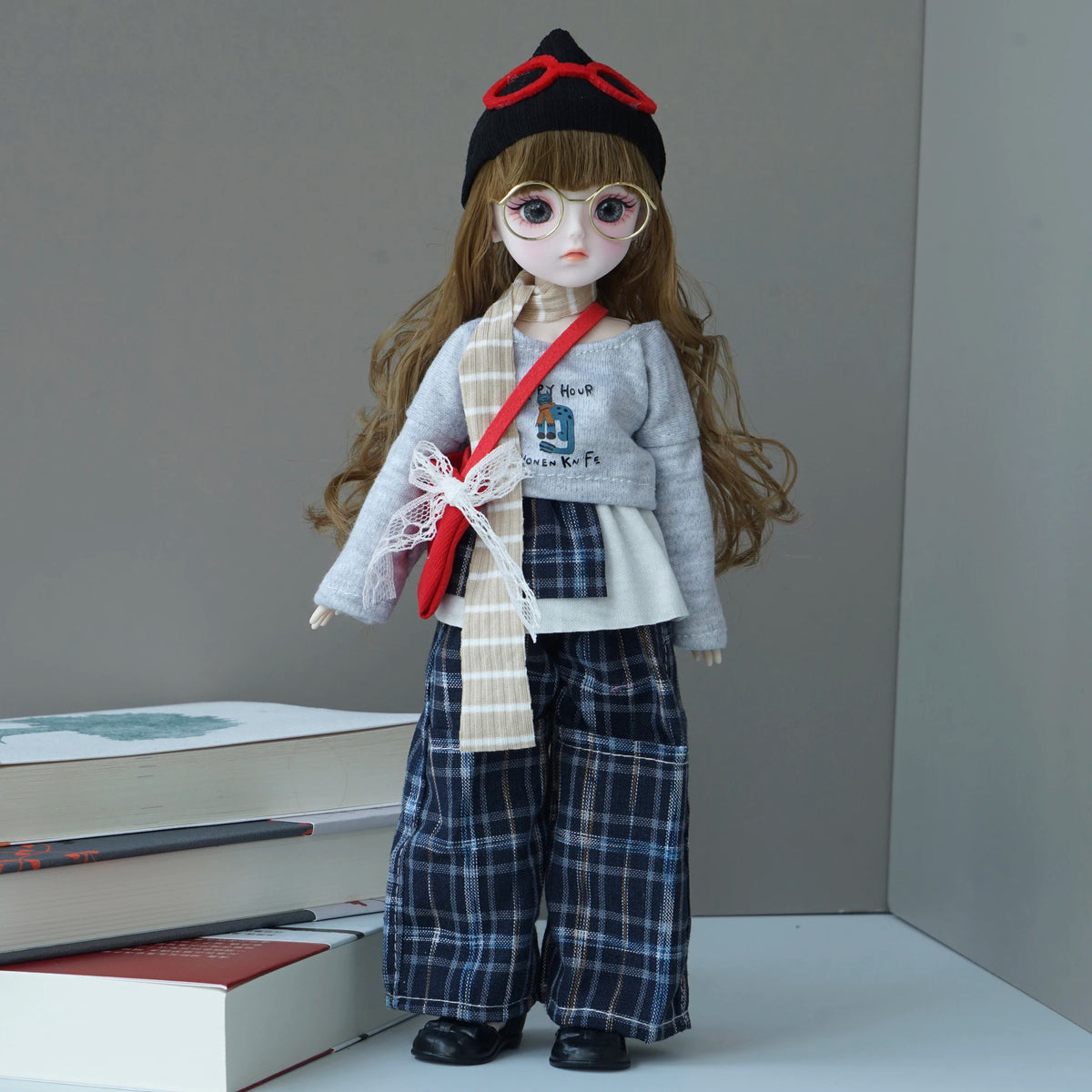 6 Style 1/6 BJD Doll Full Set with Clothes Shoes Bag, 30cm Ball Jointed Doll, Fashion Dress Up Toy for Girls Birthday Gift