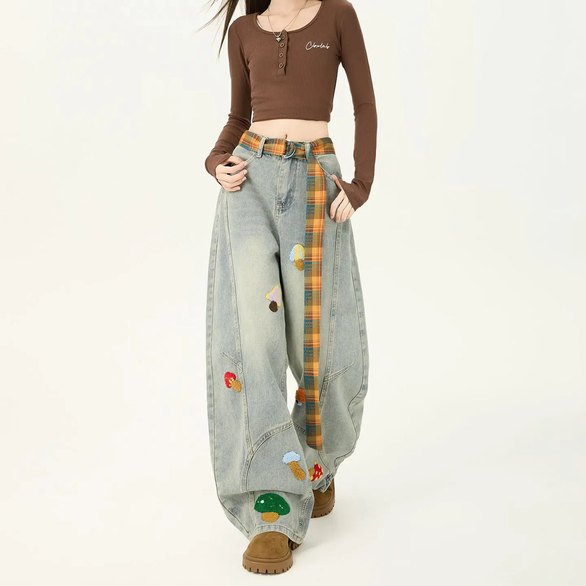 Women's Jeans Straight Leg Denim Pants Y2K Style Vintage Design Baggy Fit Comfortable Female Daily Wear Casual Women's Jeans