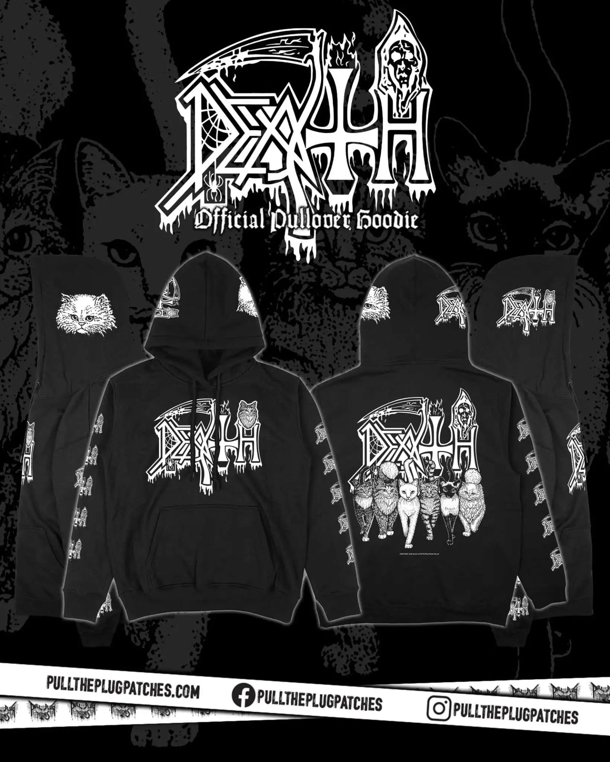 Death Kittens Deluxe Pullover Hoodie Men Women Fleece Oversized Y2k Sweatshirts Pullovers Streetwear Soft Female Male Clothing