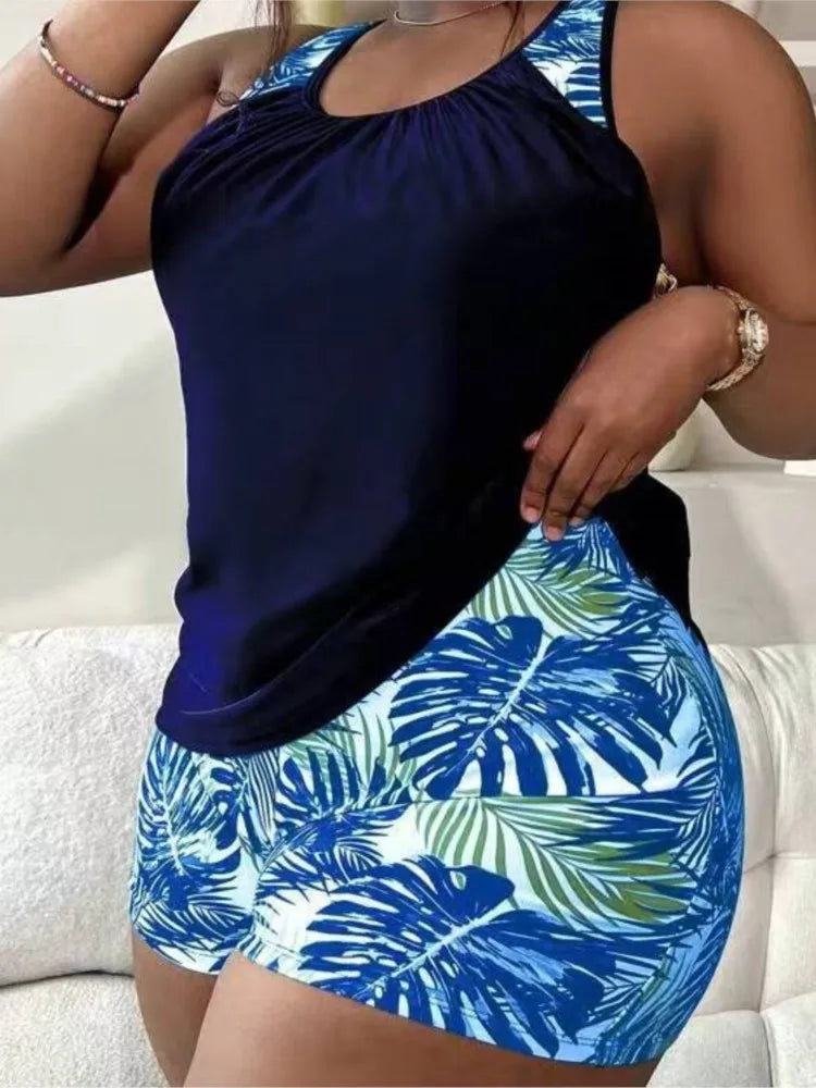 L-4XL Plus Size High Waist Bikini Women's Push Up Large Size 3XL 4XL Swimsuit Summer Mujer Tummy Control Swimwear Bikini Sets