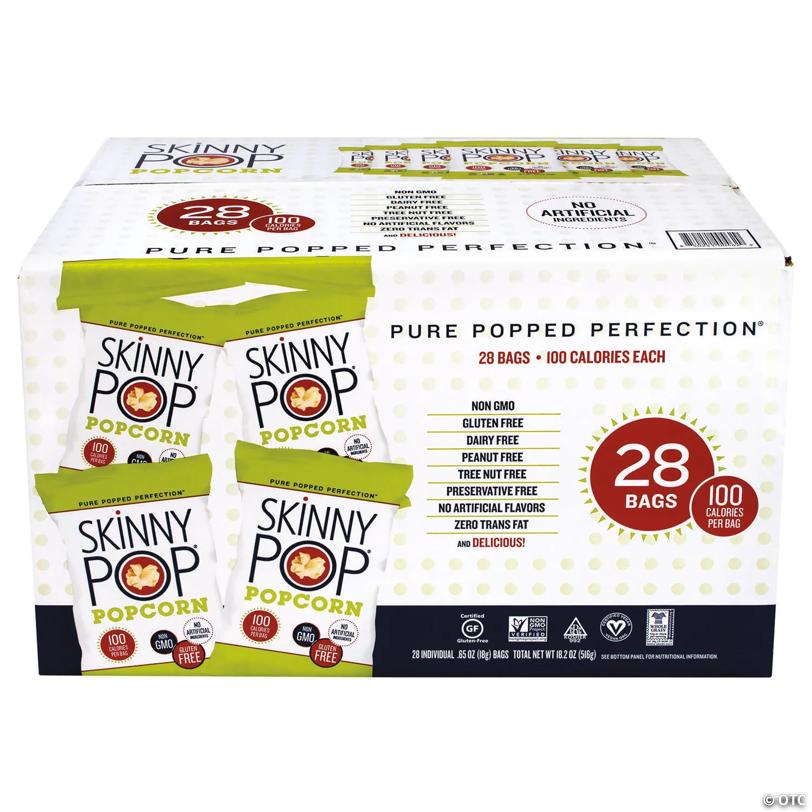 SKINNY POP 100 Calorie Popcorn Snack - 28 Pieces