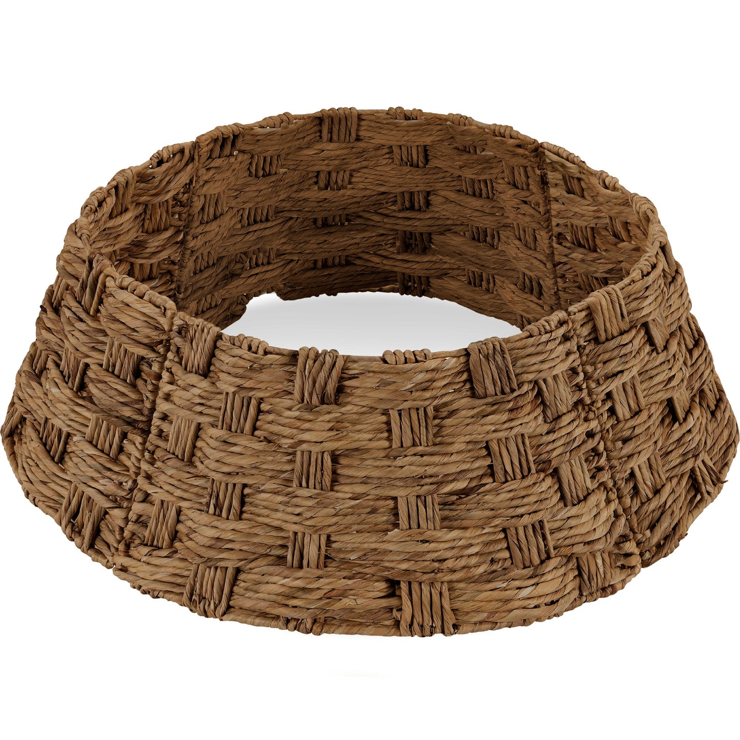 42-Inch Woven Water Hyacinth Christmas Tree Collar
