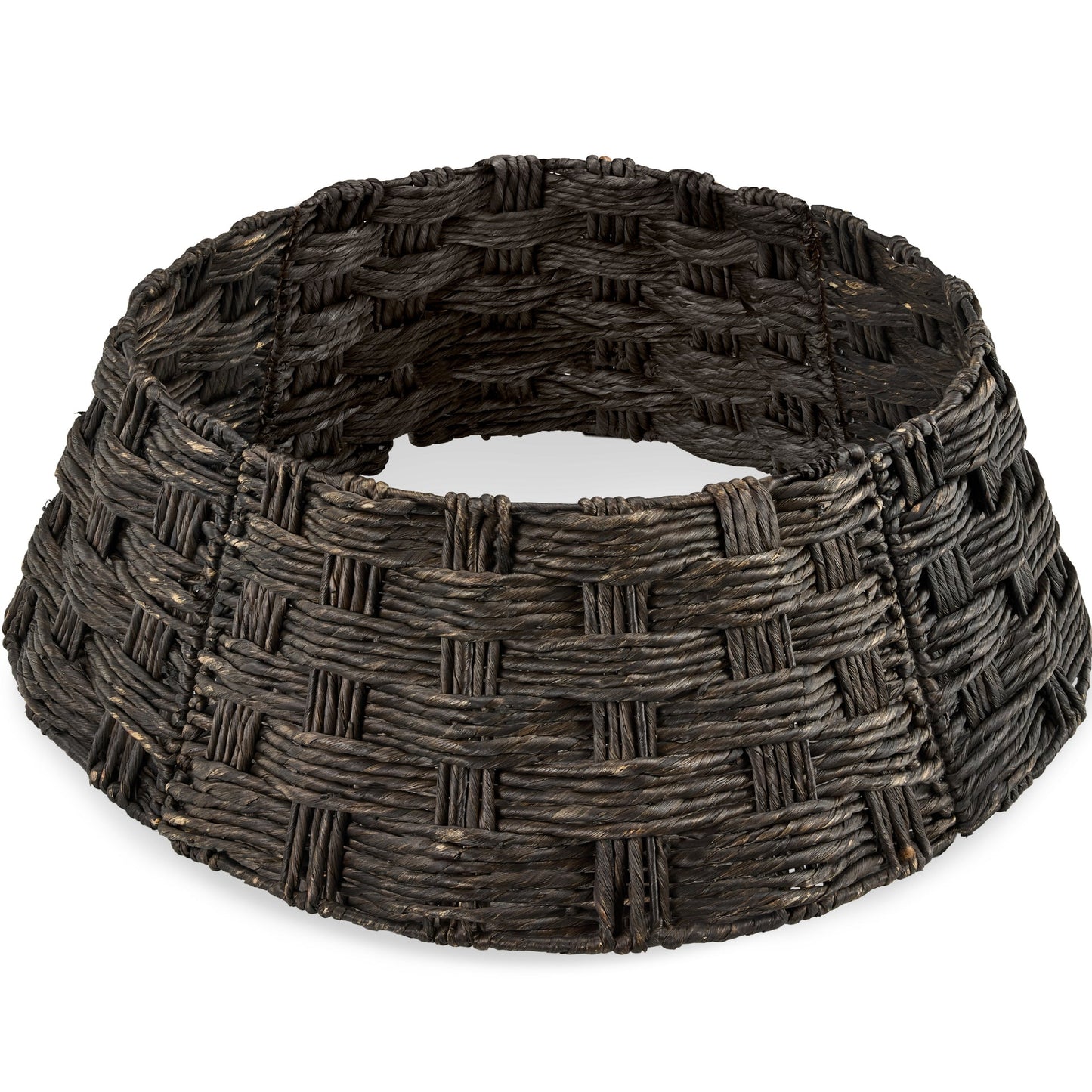 42-Inch Woven Water Hyacinth Christmas Tree Collar
