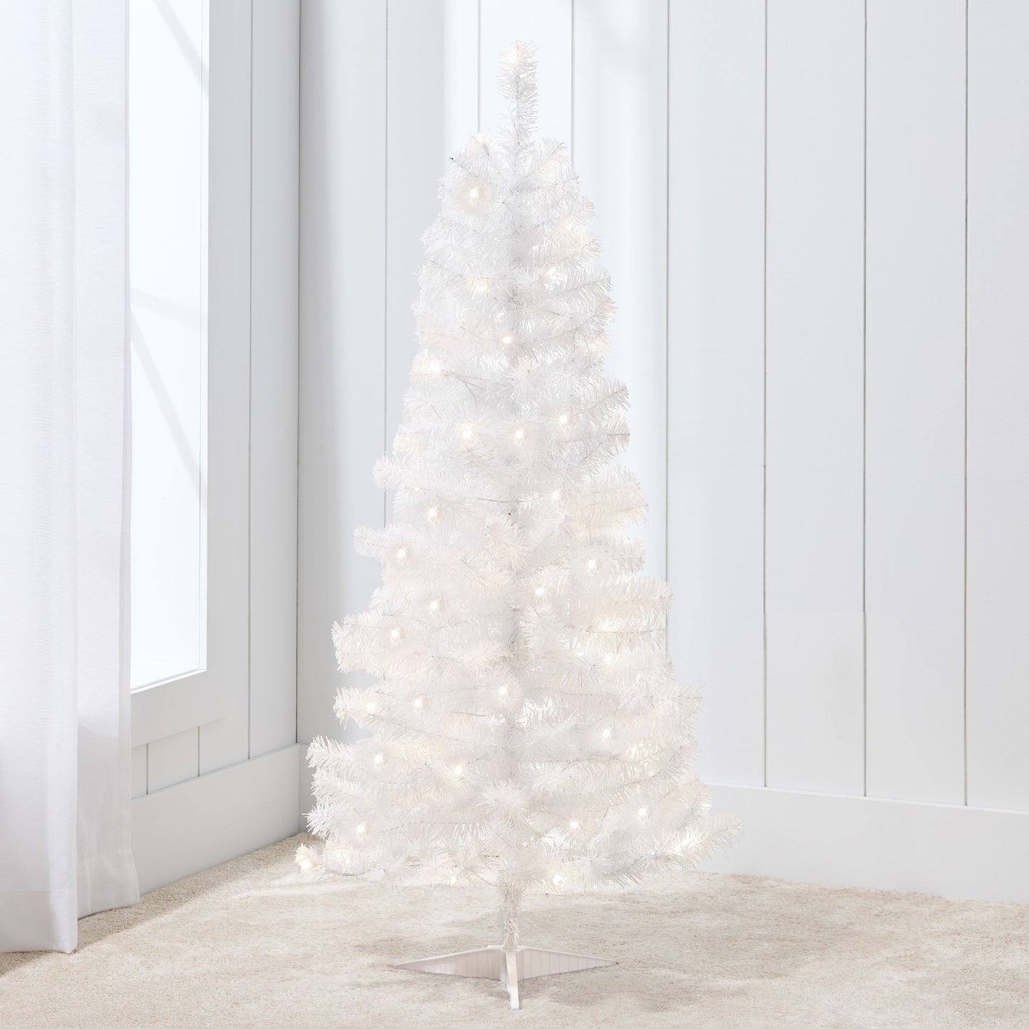 4ft Pre-Lit Colorful Mini Spruce Christmas Tree with LED Lights