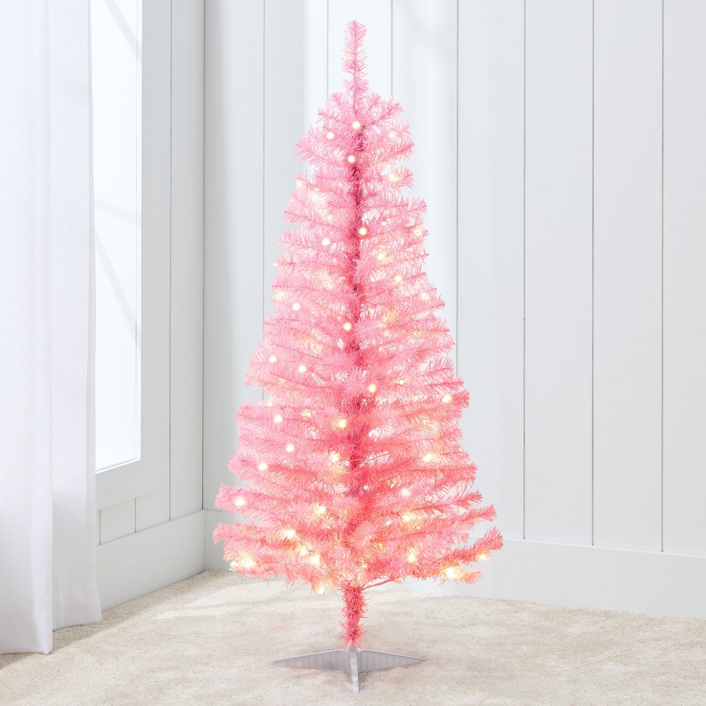 Pre Lit Colorful Mini Spruce Christmas Tree with LED Lights 4ft