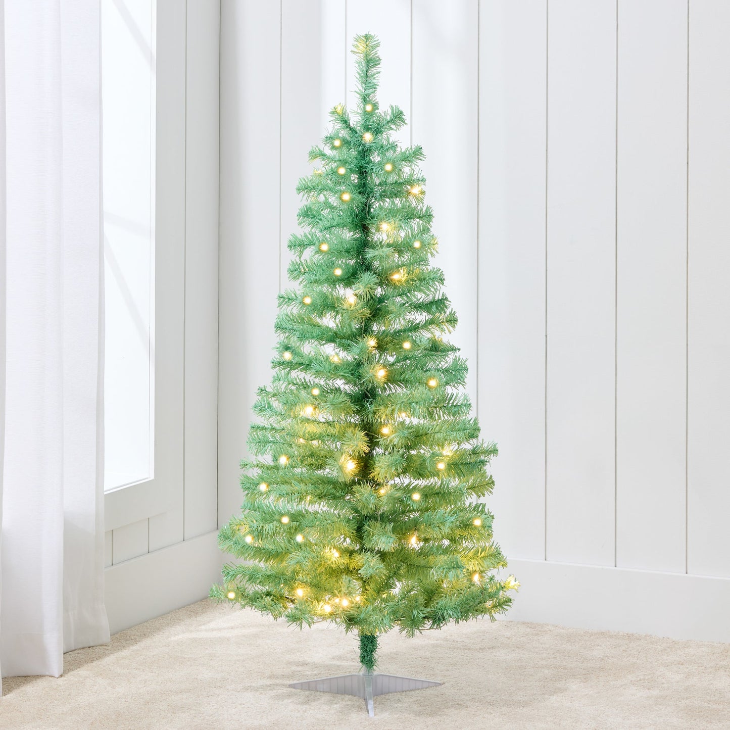 4ft Pre-Lit Colorful Mini Spruce Christmas Tree with LED Lights