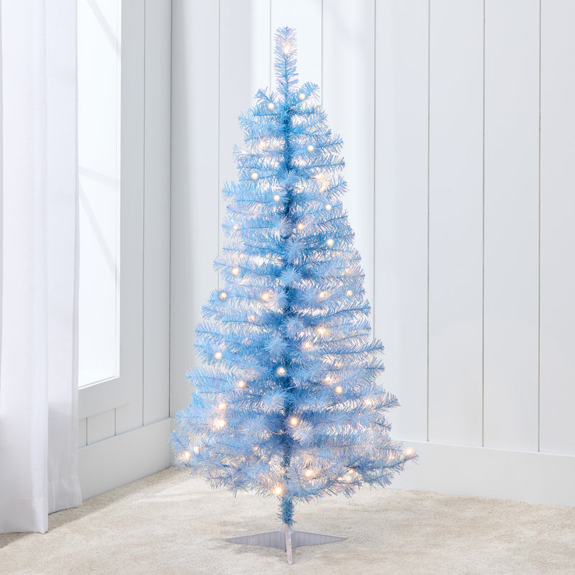 Pre Lit Colorful Mini Spruce Christmas Tree with LED Lights 4ft