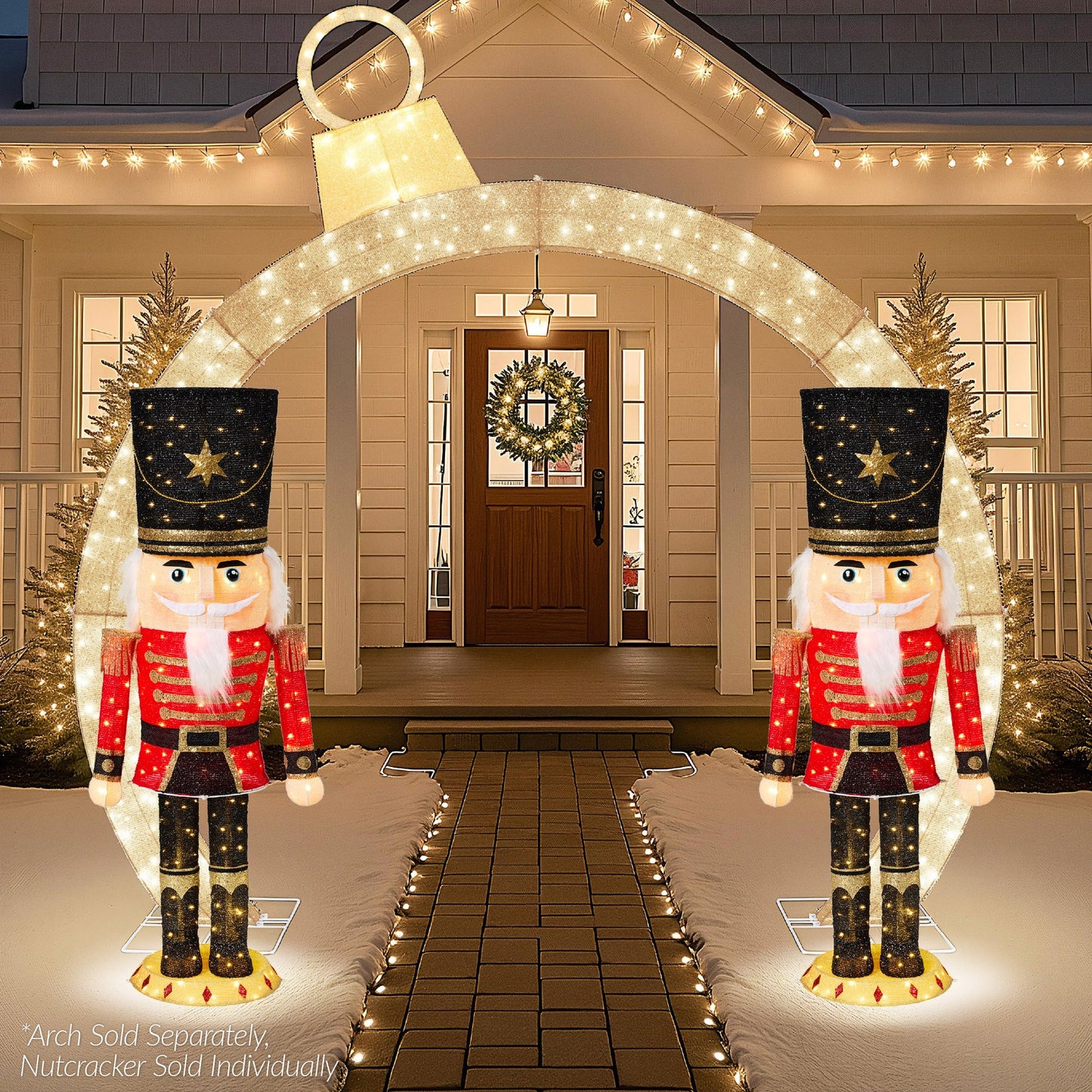 5ft Lighted Pop-Up Christmas Nutcracker with 150 LED Lights