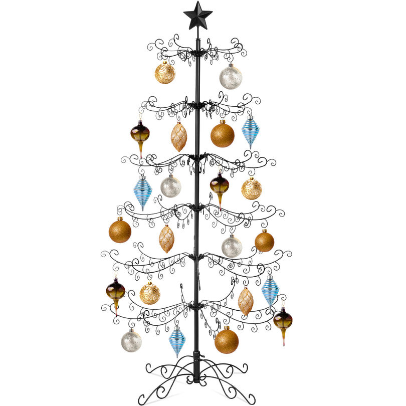 6Ft Wrought Iron Christmas Tree Ornament Display Stand
