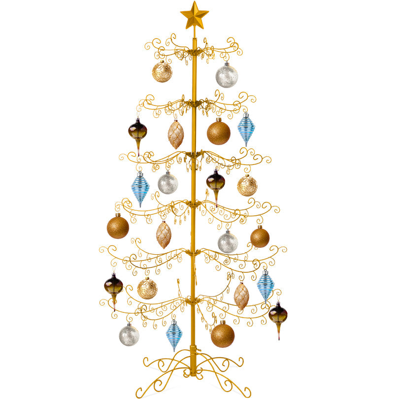 6Ft Wrought Iron Christmas Tree Ornament Display Stand