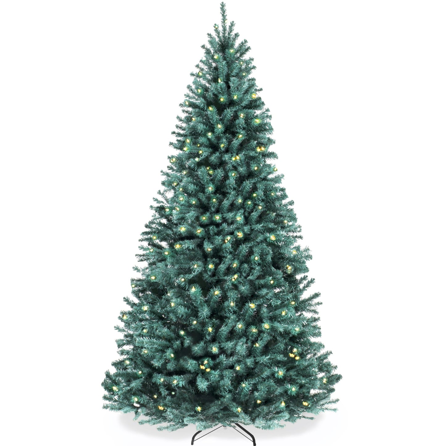 Pre Lit Blue Spruce Christmas Tree with Foldable Base