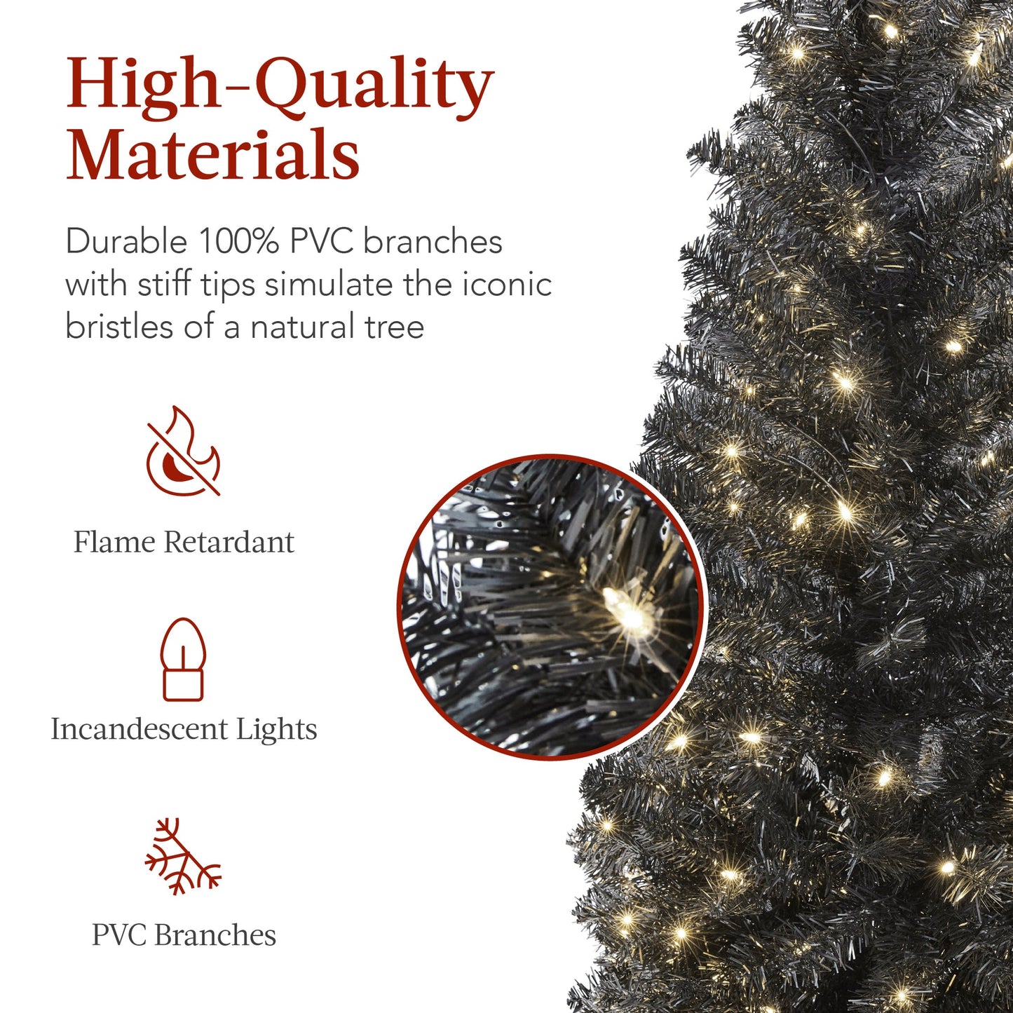 Pre Lit Sparse Christmas Tree with 2 in 1 LED Lights Cordless Connection