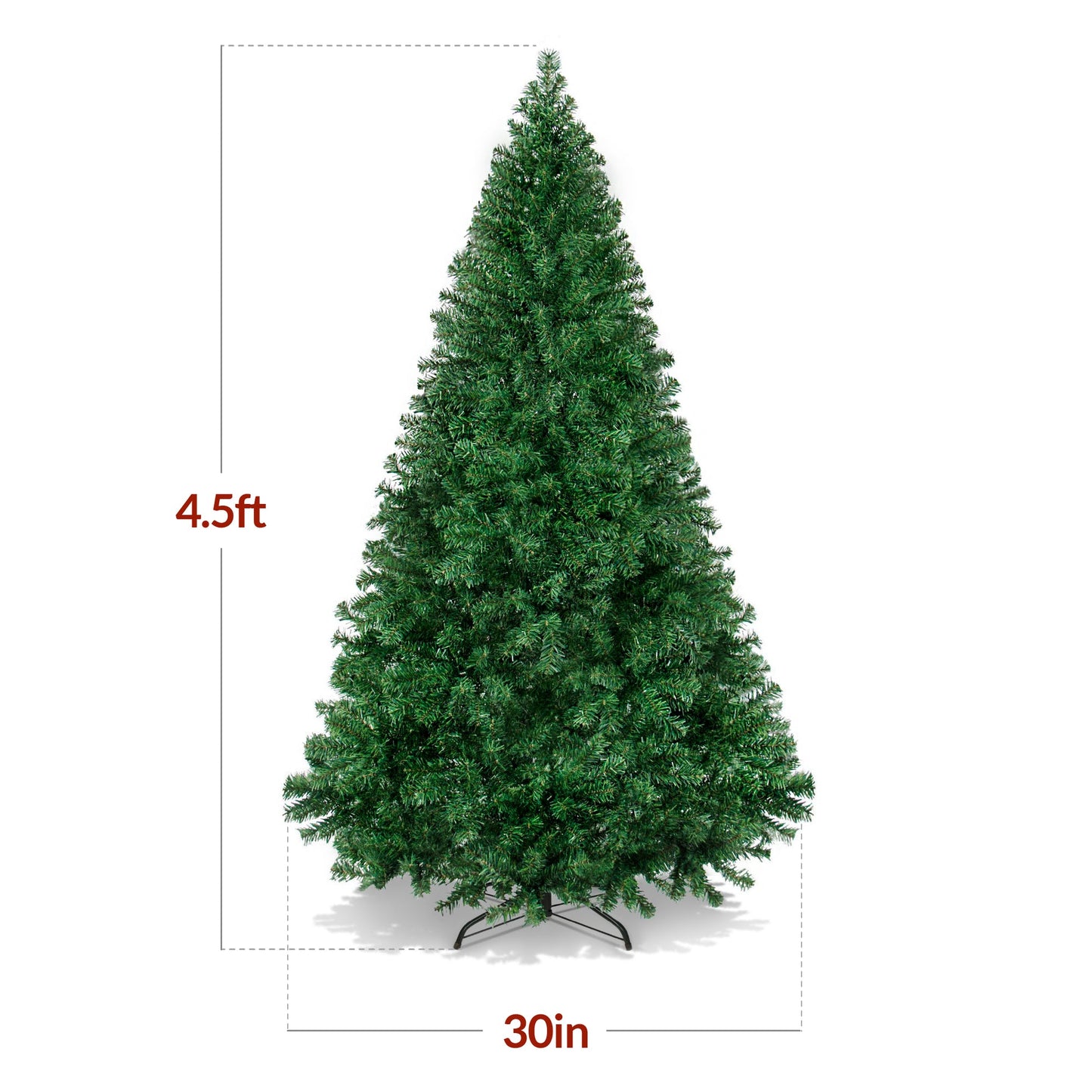 Pre Lit Snow Flocked Pine Christmas Tree with Warm Lights
