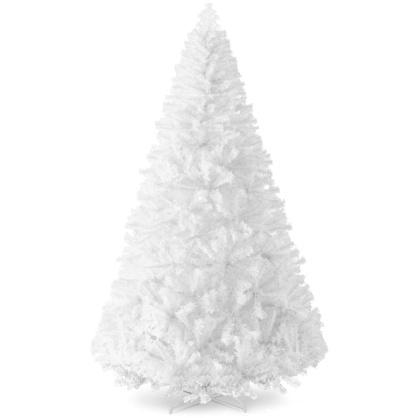 Artificial White Pine Christmas Tree Unlit with Metal Stand