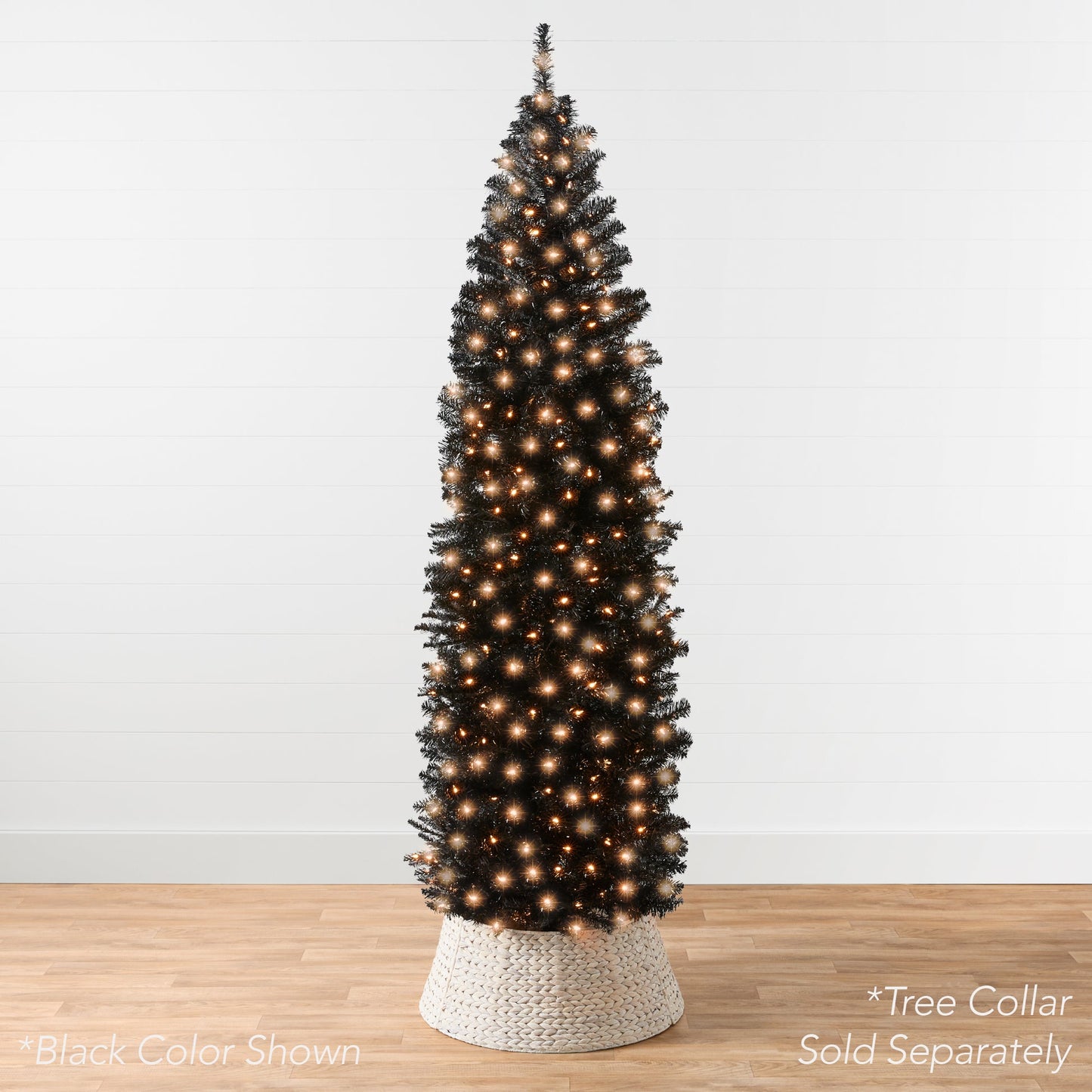 Pre Lit Pink Pencil Christmas Tree with Warm White Lights