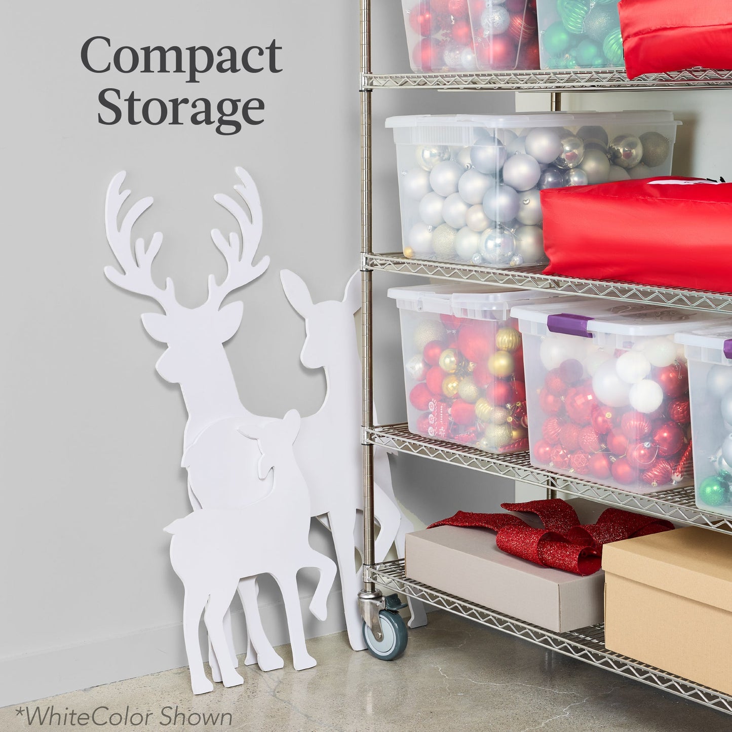 3-Piece Deer Family Silhouette Yard Decoration Set
