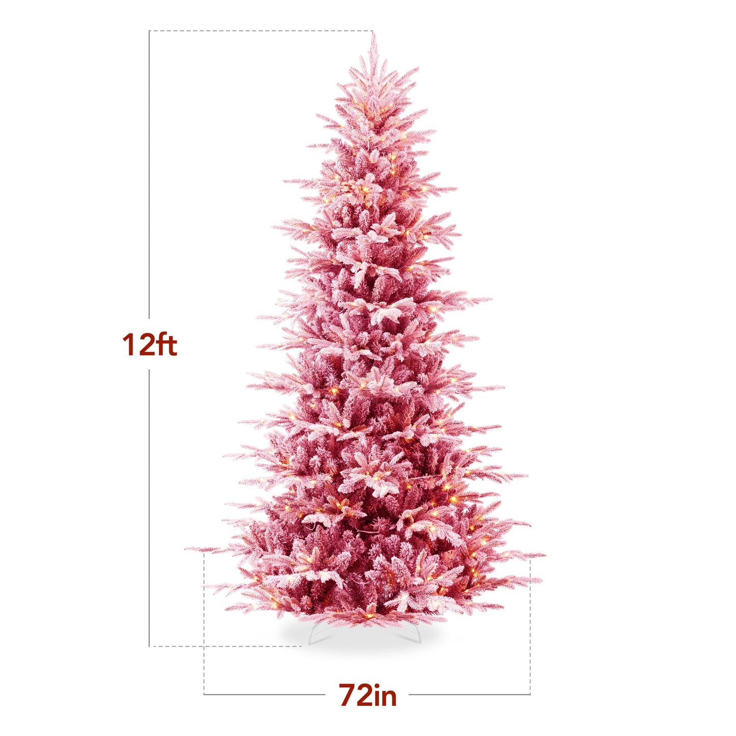 Pre Lit Flocked Aspen Noble Fir Christmas Tree with LEDs