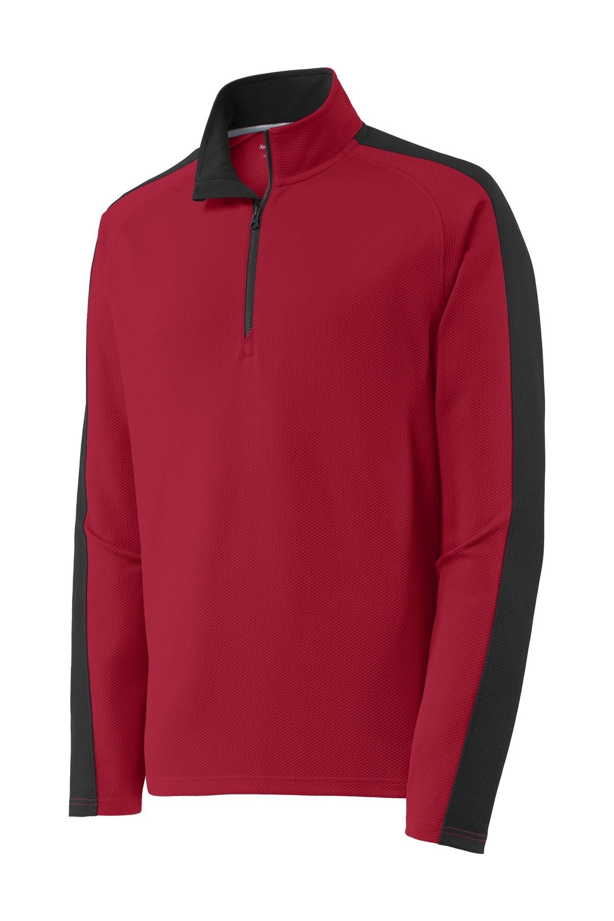 Sport-Tek® Sport-Wick® Textured Colorblock 1/4-Zip Pullover. ST861