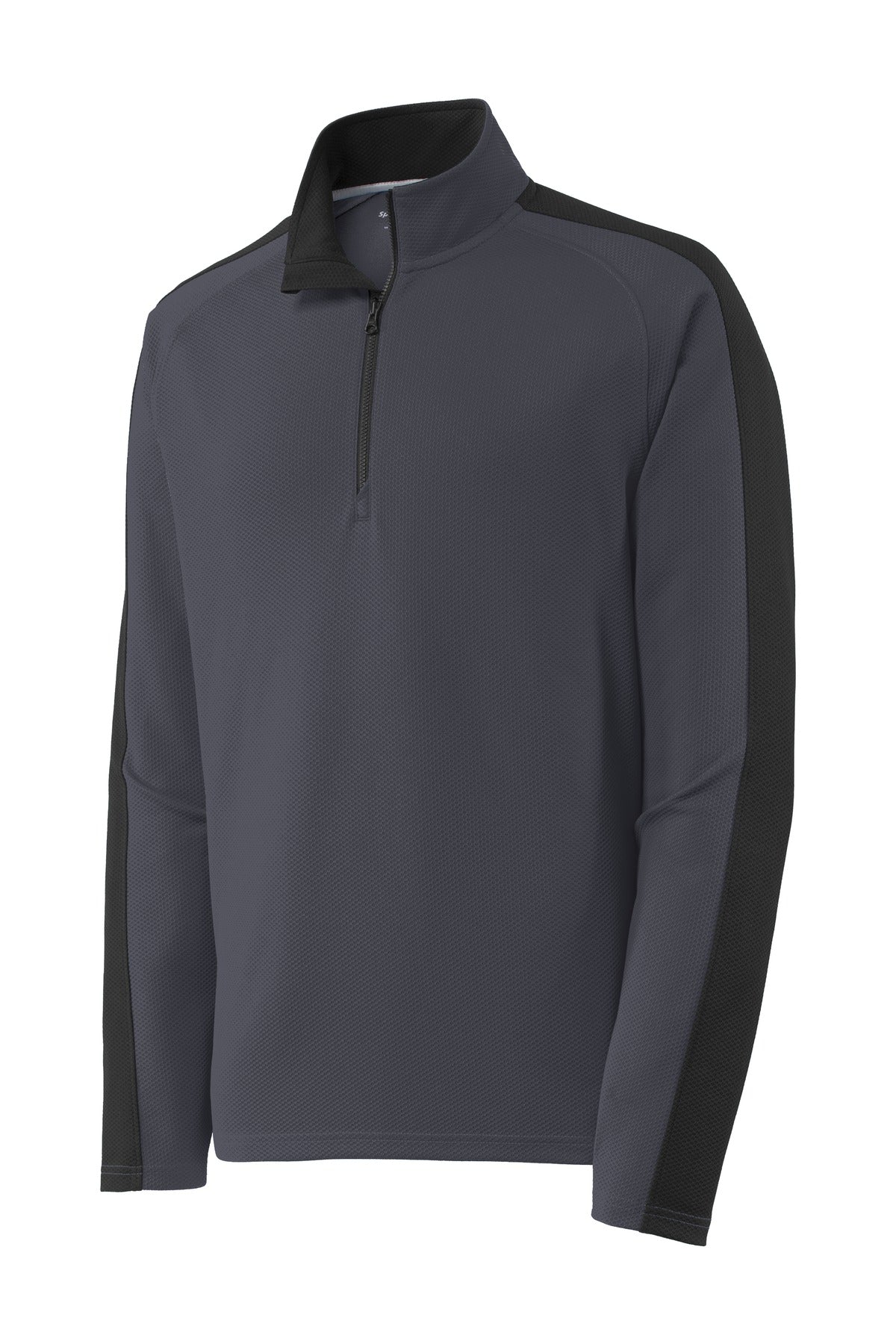 Sport-Tek® Sport-Wick® Textured Colorblock 1/4-Zip Pullover. ST861
