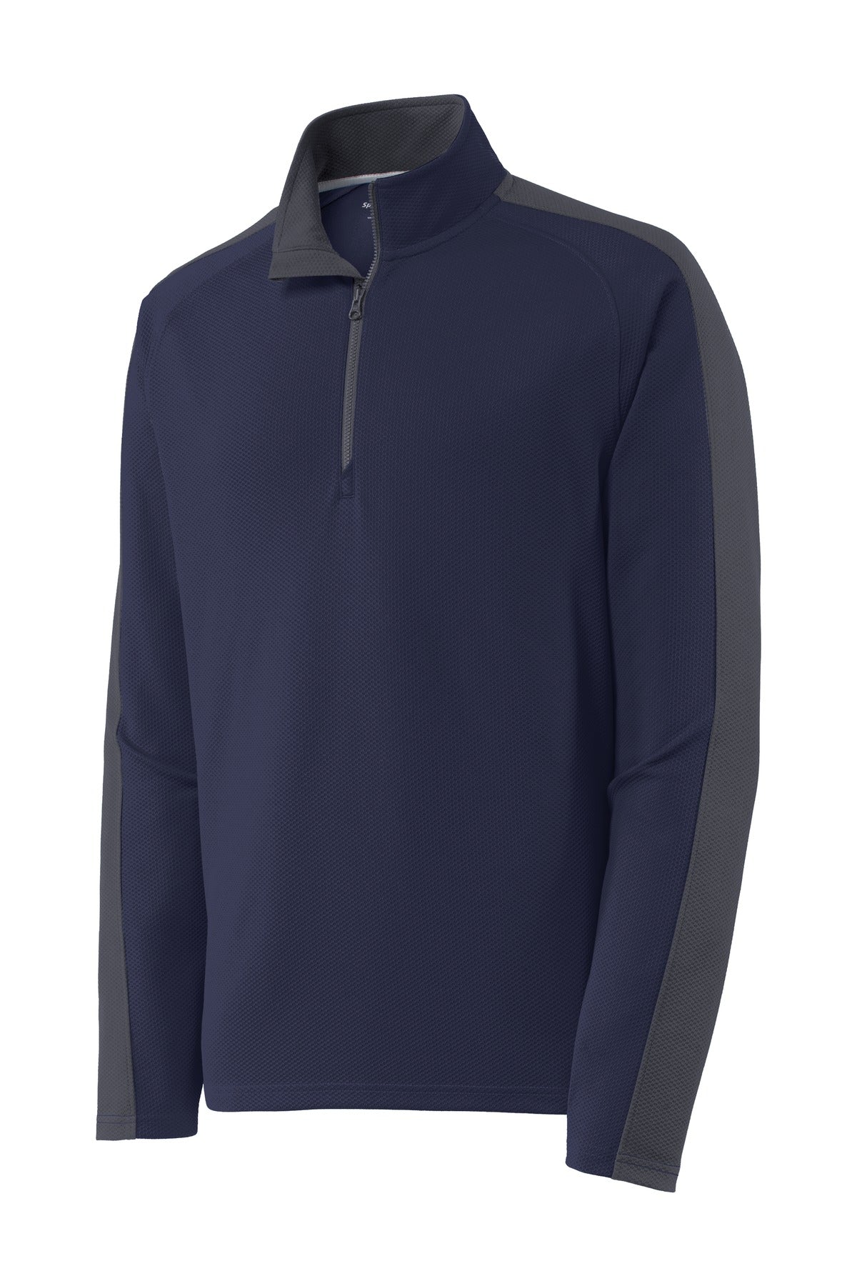 Sport-Tek® Sport-Wick® Textured Colorblock 1/4-Zip Pullover. ST861