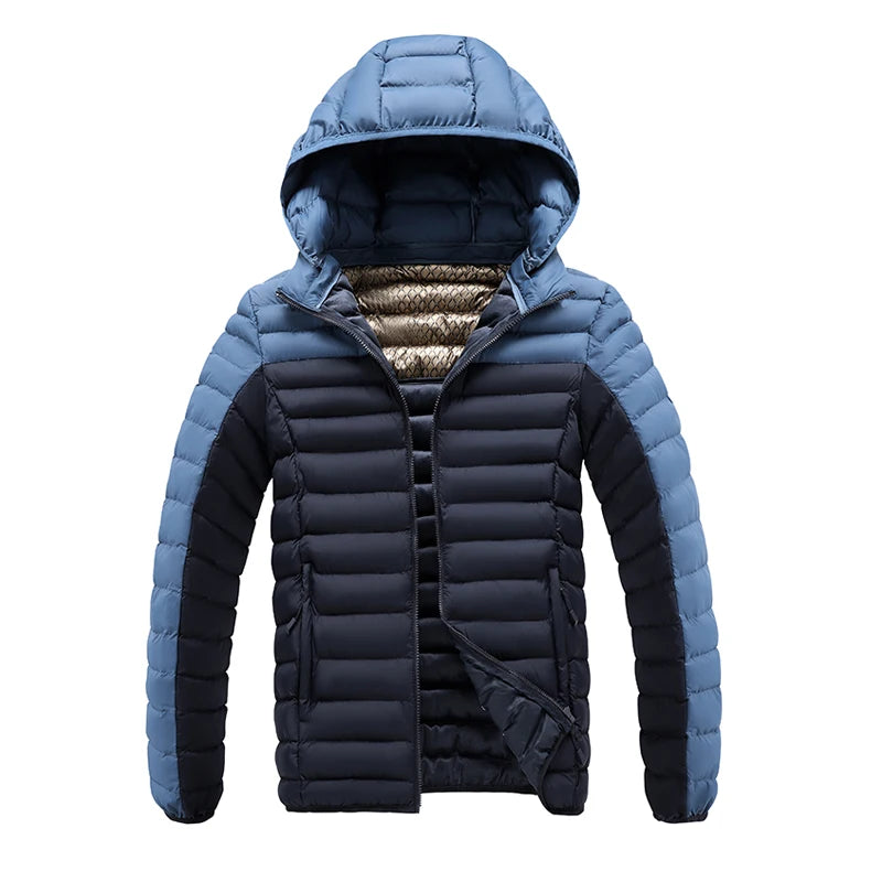 2025 Hot Fashion Long Down Men Hooded Winter Coat Men Thick Warm Mens Winter Jacket Windproof Wool Liner Parka