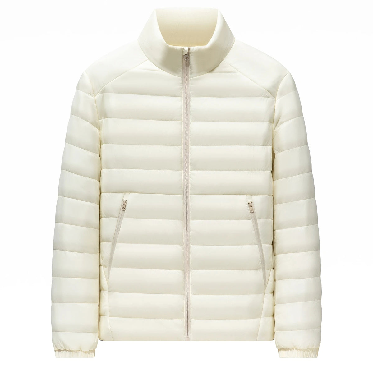 Men's Stand Collar Down Cotton-Padded Jacket Winter Lightweight Warm Cotton Windproof Jacket Casual Jacket