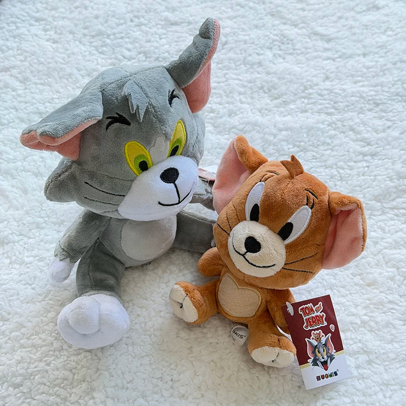 Tom And Jerry Plush Toy Official Licensed Soft Stuffed Cat Mouse Doll for Kids Sleeping Companion Gift