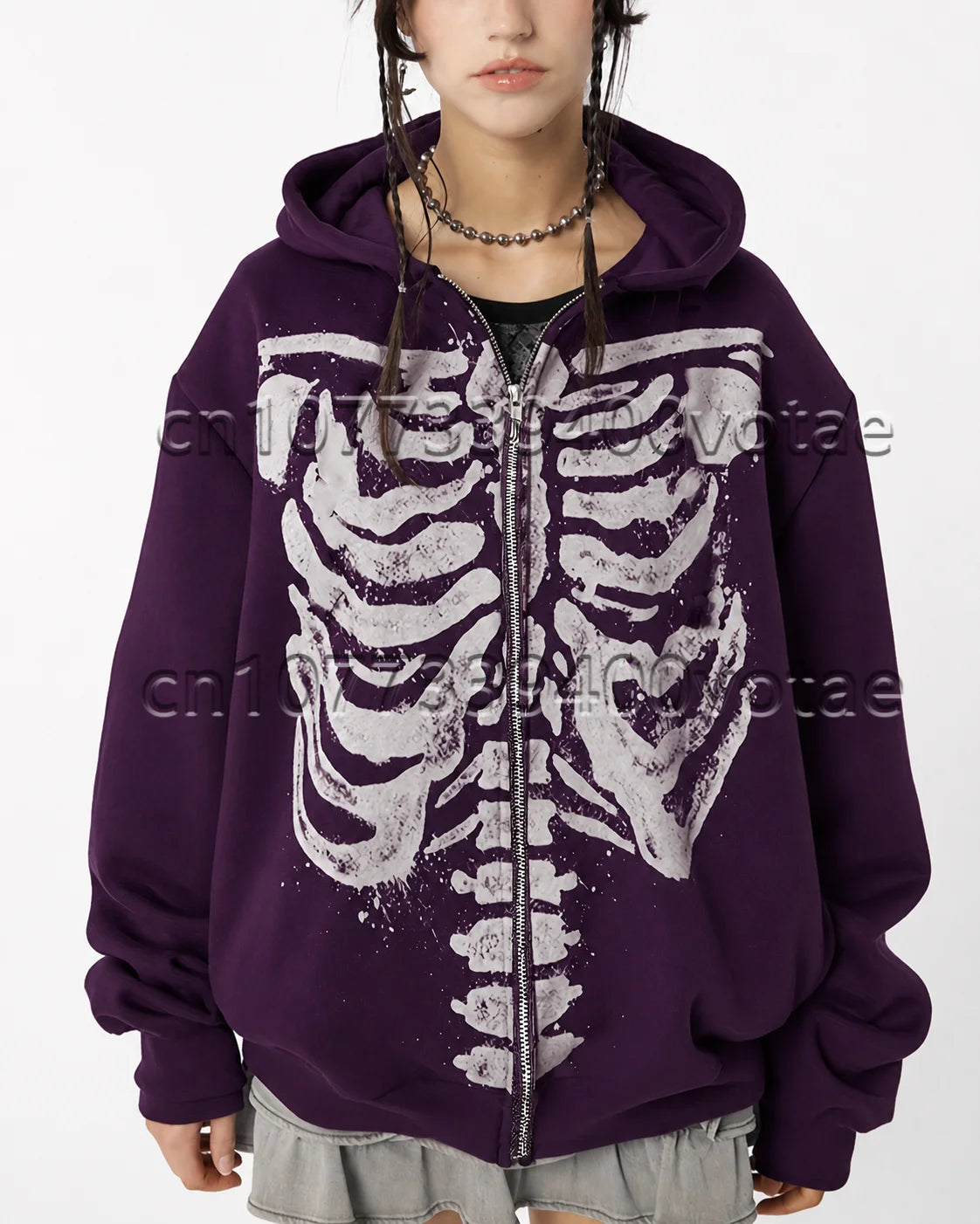 Fashion Letter Zip Up Hoodies Women Autumn Long Sleeve Tops Loose Hood Shirt Harajuku Y2K Clothes Female Sweatshirt Jacket