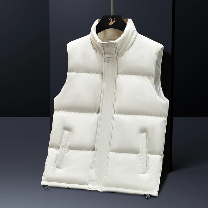 Men's Winter Insulated Vest, Lightweight Packable Puffer Gilet, Windproof Sleeveless Jacket for Outdoor Casual