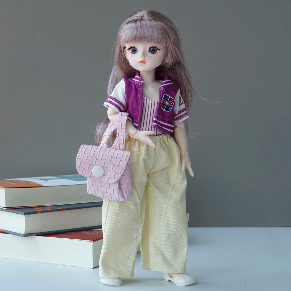 6 Style 1/6 BJD Doll Full Set with Clothes Shoes Bag, 30cm Ball Jointed Doll, Fashion Dress Up Toy for Girls Birthday Gift