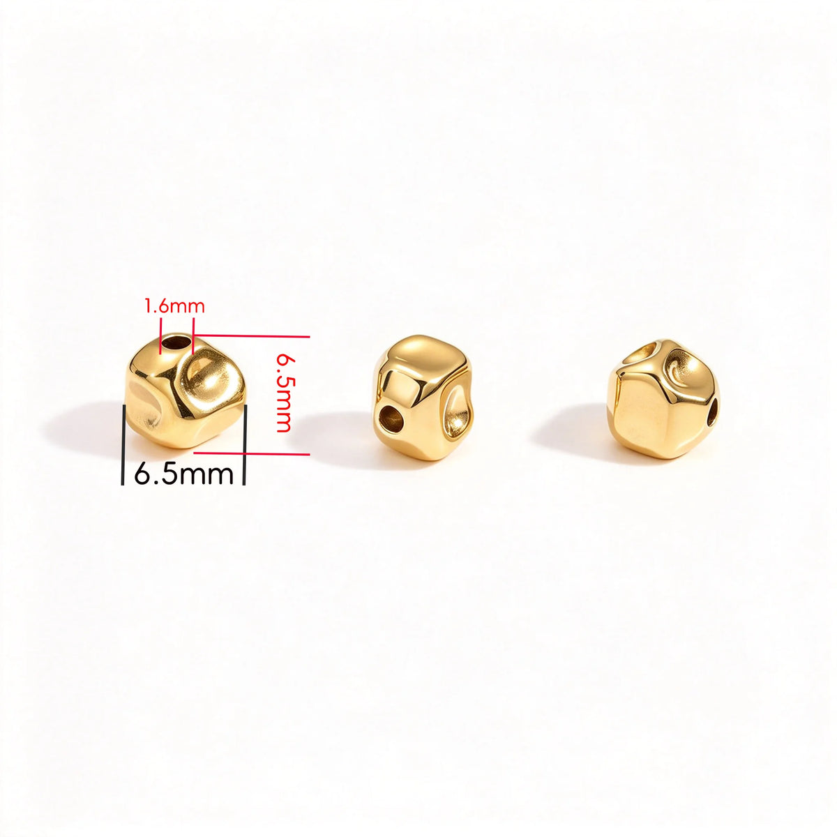 10pcs Stainless Steel Spacer Beads Irregular Big Hole Alien Bead for DIY Necklace Bracelet Jewelry Making Accessories Wholesale