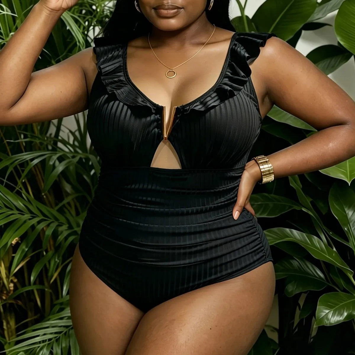 L-4XL Plus Size High Waist Bikini Women's Push Up Large Size Swimsuit Summer Mujer Big Size Tummy Control Swimwear Bikini Sets