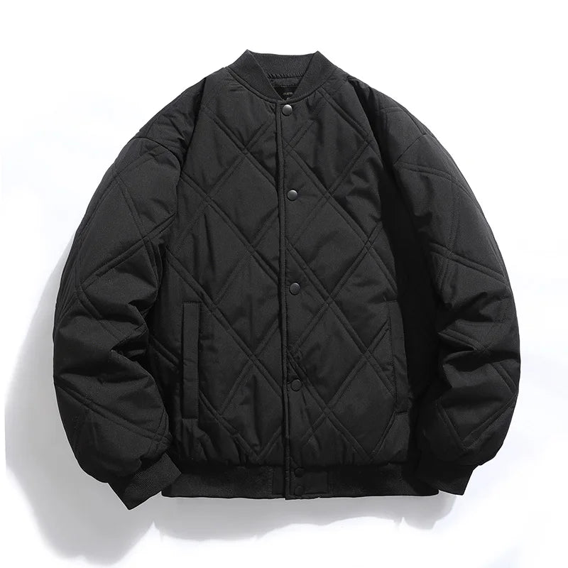 Long Sleeve Parka Oversize Overcoat Men Women Thicken Padded Coat Autumn Winter Couple Cotton Snow Wear Male Solid Fleece Jacket