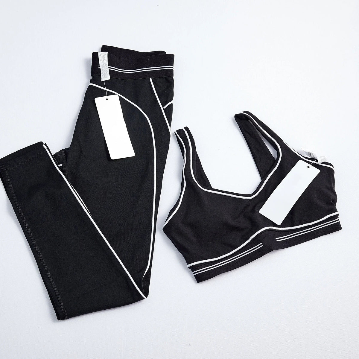 Set Women's 2 Piece Yoga Set Striped Pants Skin Friendly Breathable Elastic Sports Suit Summer Casual Workout Outfit Gym Running
