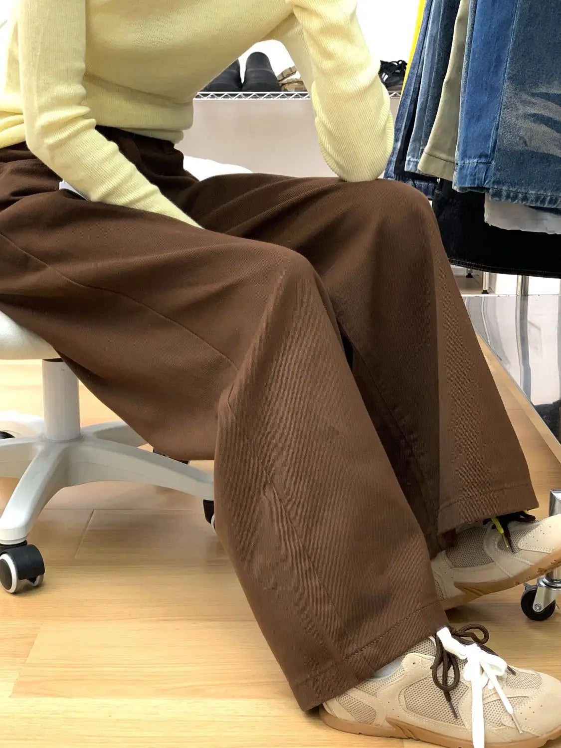 Stylish American Vintage High Waist Jeans Women Fashion Comfortable Draping Straight Leg Floor Length Versatile Denim Pants