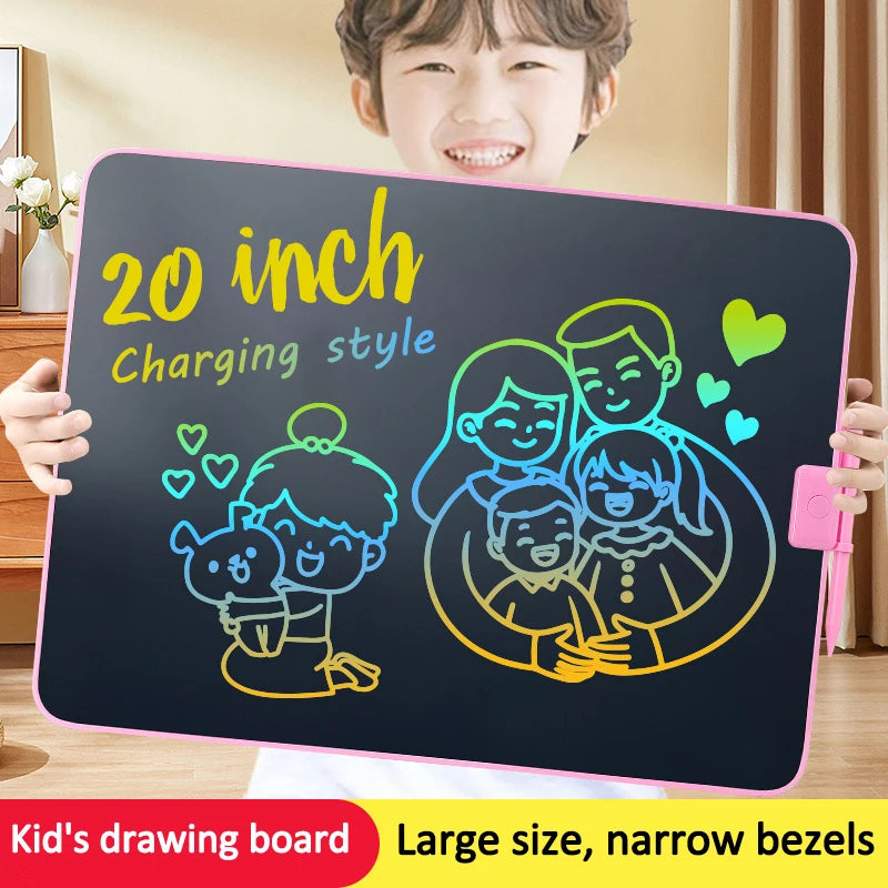 ZWN 12/15/20Inch LCD Drawing Board Writing Tablet Digit Magic Blackboard Art Tools Painting & Education Toys for Kids Gifts