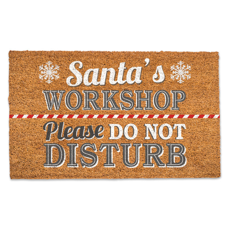 Santa's Workshop Coir Doormat