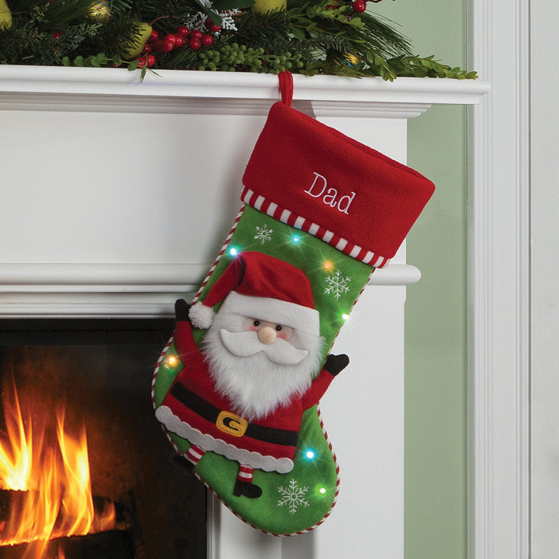 Santa LED Personalized Stocking