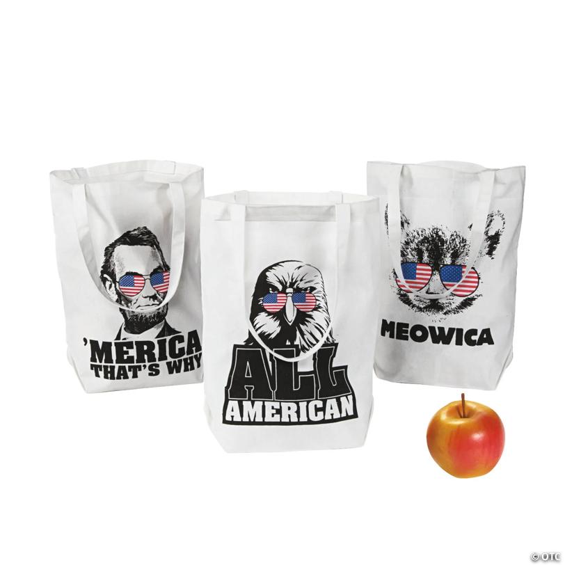 Sassy Patriotic Tote Bags - 6 Pc.