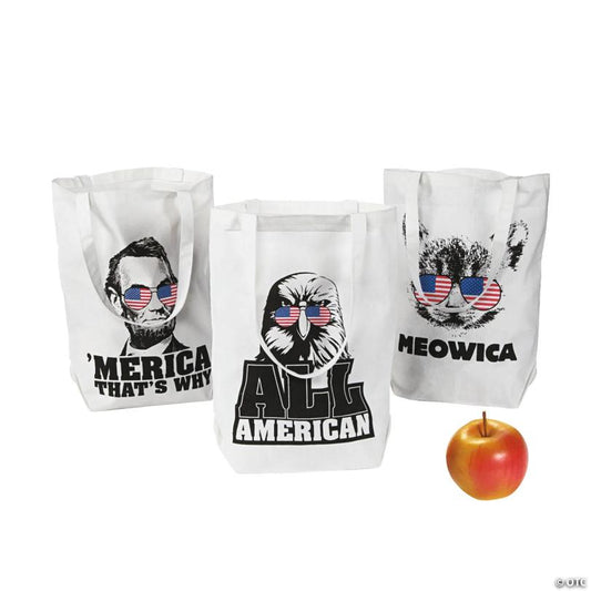 Sassy Patriotic Tote Bags - 6 Pc.