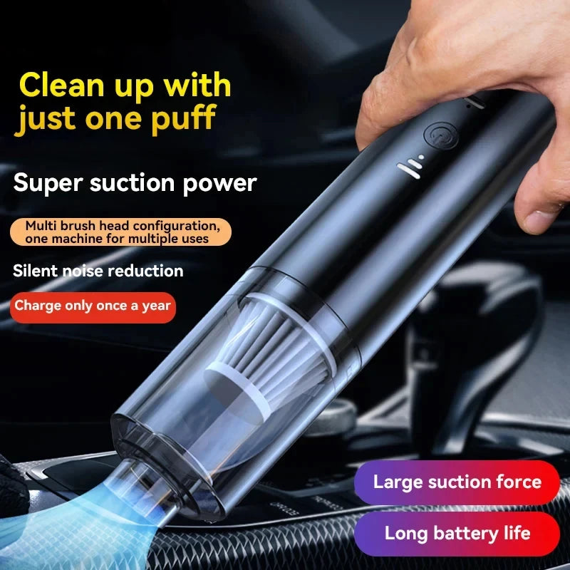 Vacuum Cleaner Mini Car Cleaning Powerful Suction Handheld Car Vacuum Cleaner Rechargeable for Car and Home Auto Vacuum Cleaner