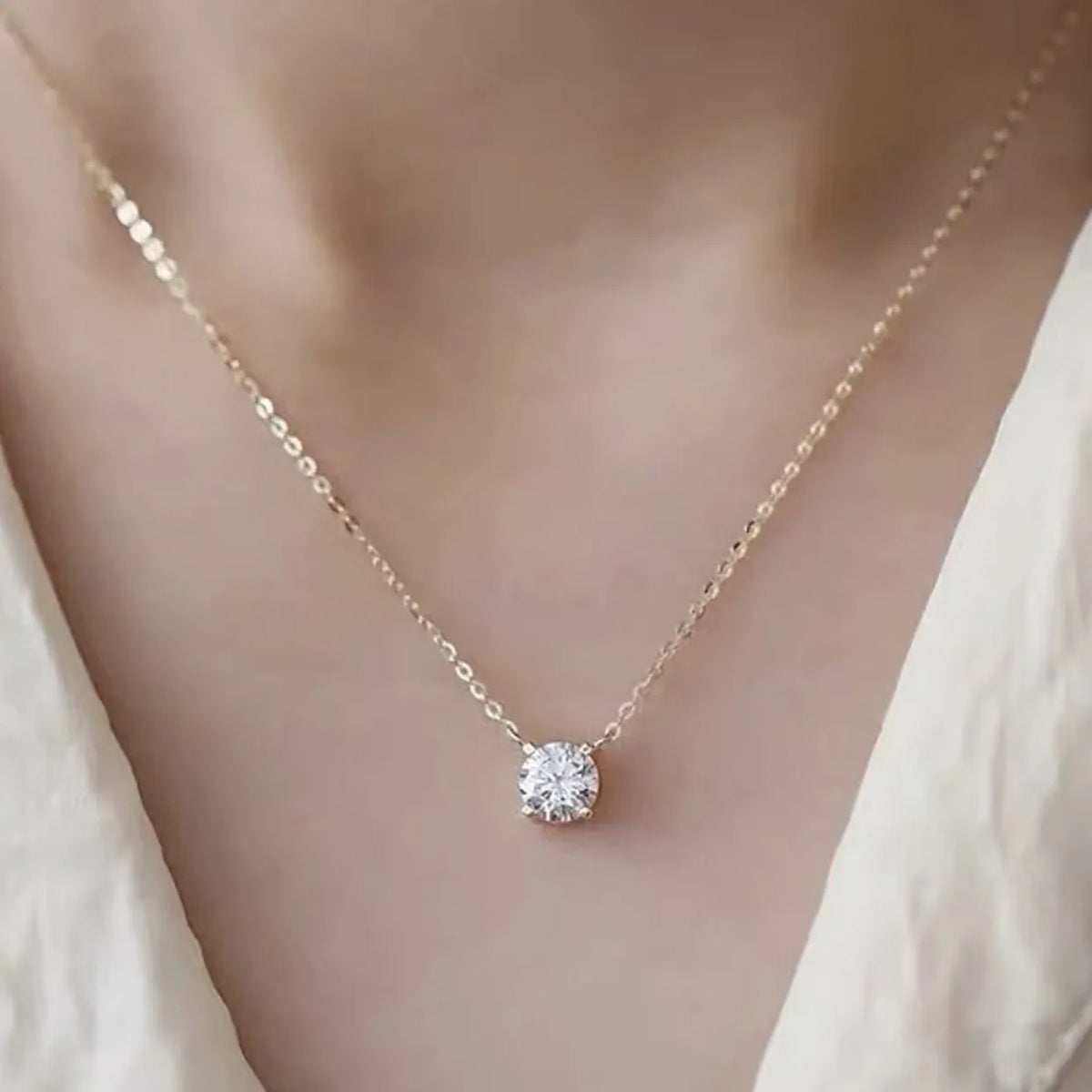 Necklace 100% Moissanite 925 Sterling Silver Necklace Pendan Classics for Women Exquisite Wedding Jewelry Accessories Fashion Gifts