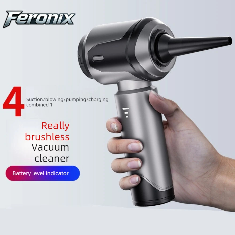 Feronix 16000Pa Wireless Car Vacuum Cleaner USB Charging 2000mAh Strong Suction Portable Car Integrated Blowing&Suction Machine