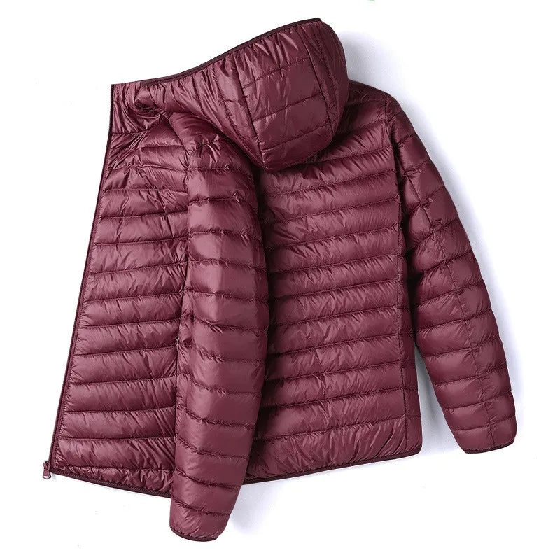 Winter New Arrival Men's Lightweight Short Fashion Casual Cotton Jacket Slim Fit Portable Warm Hooded Coat
